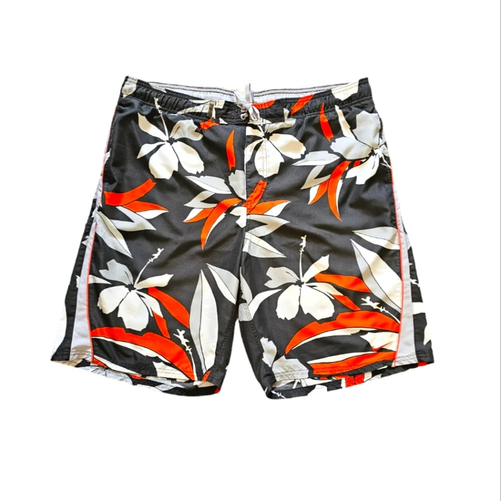 🚨NIKE Swim Men's Gray Tropical Board Shorts